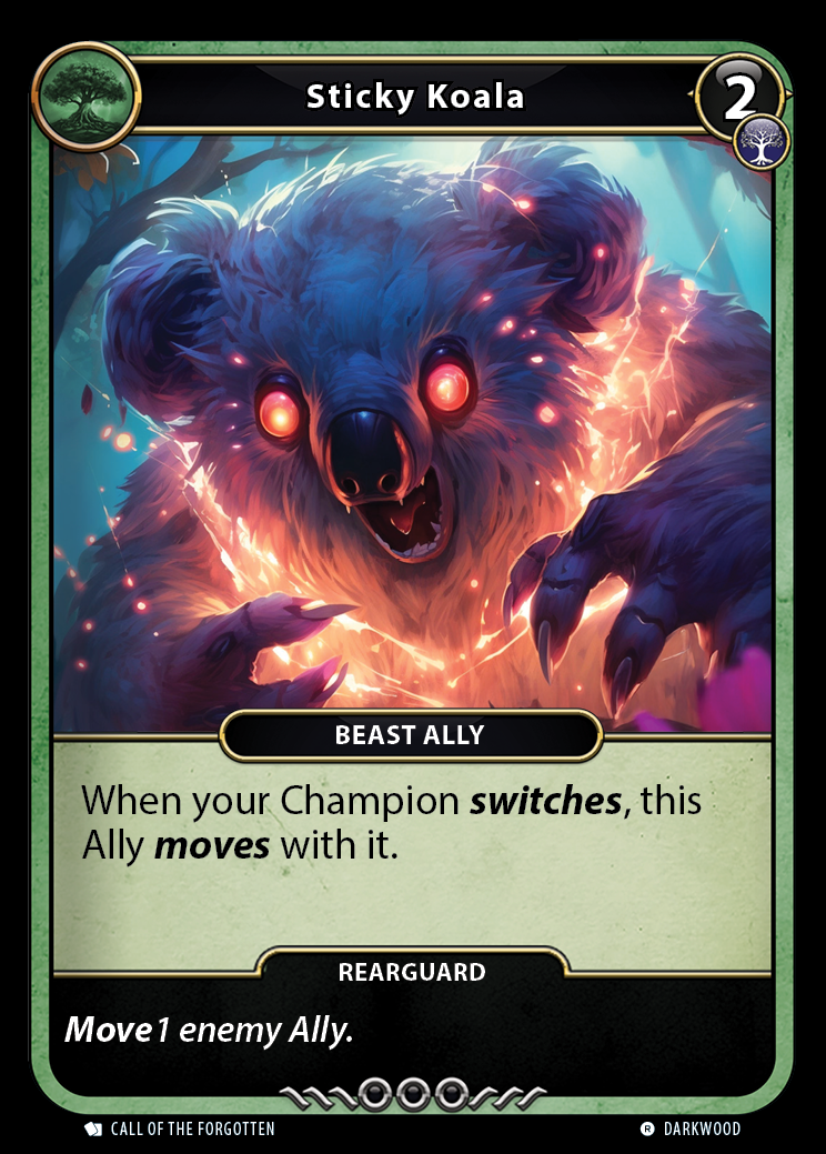 Sticky Koala card front