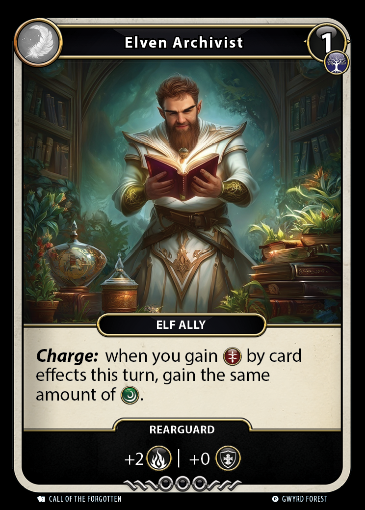 Elven Archivist card front