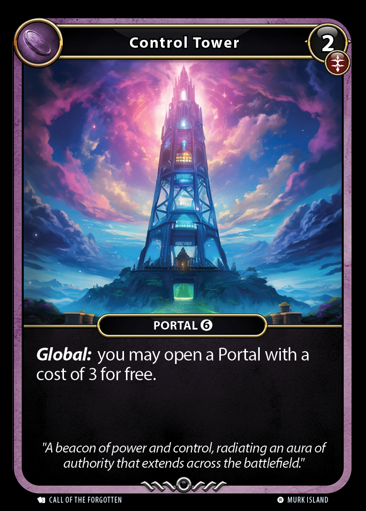 Control Tower card front