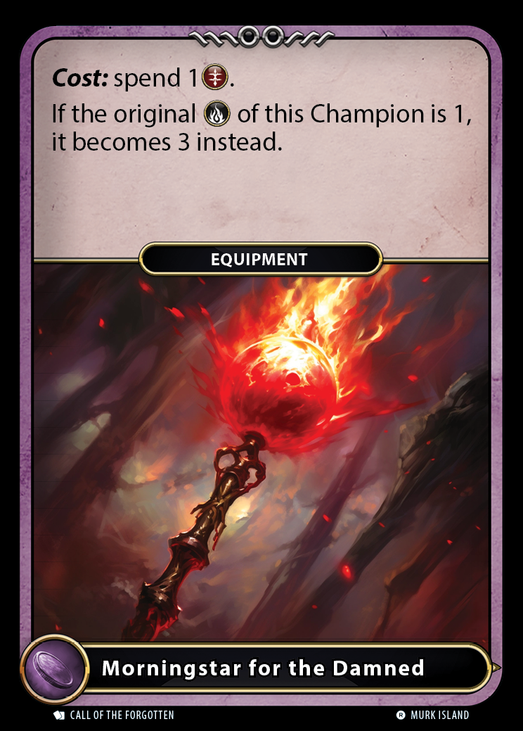 Morningstar for the Damned card front