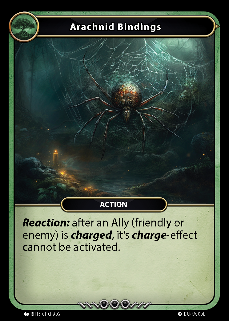 Arachnid Bindings card front