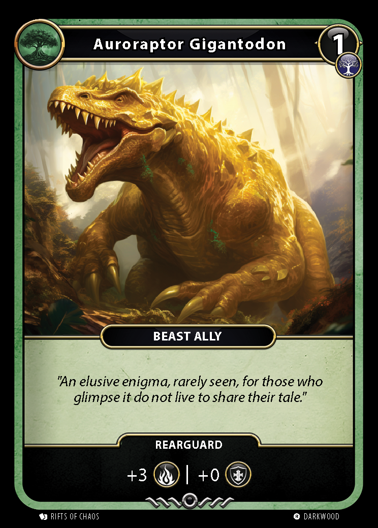 Auroraptor Gigantodon card front