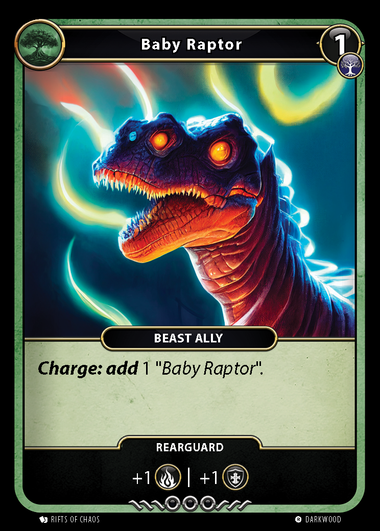 Baby Raptor card front