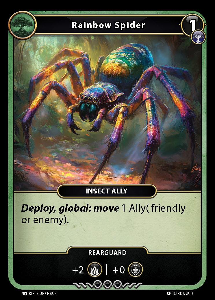 Rainbow Spider card front