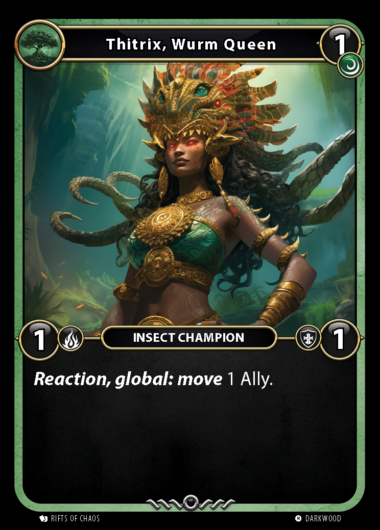 Thitrix, Wurm Queen card front