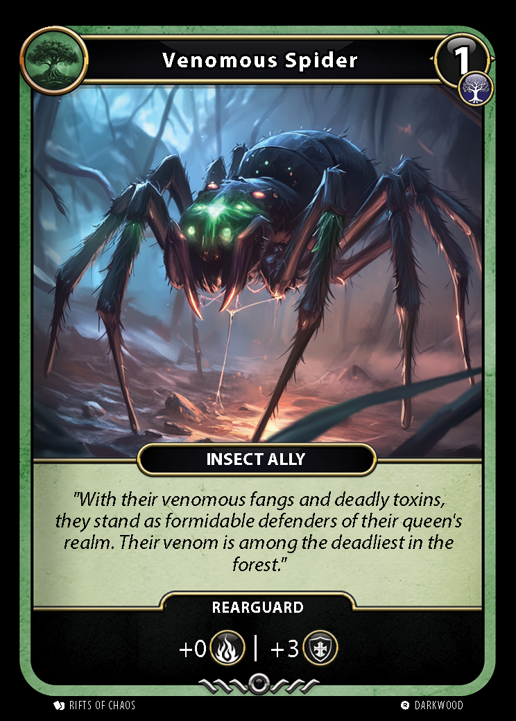 Venomous Spider card front