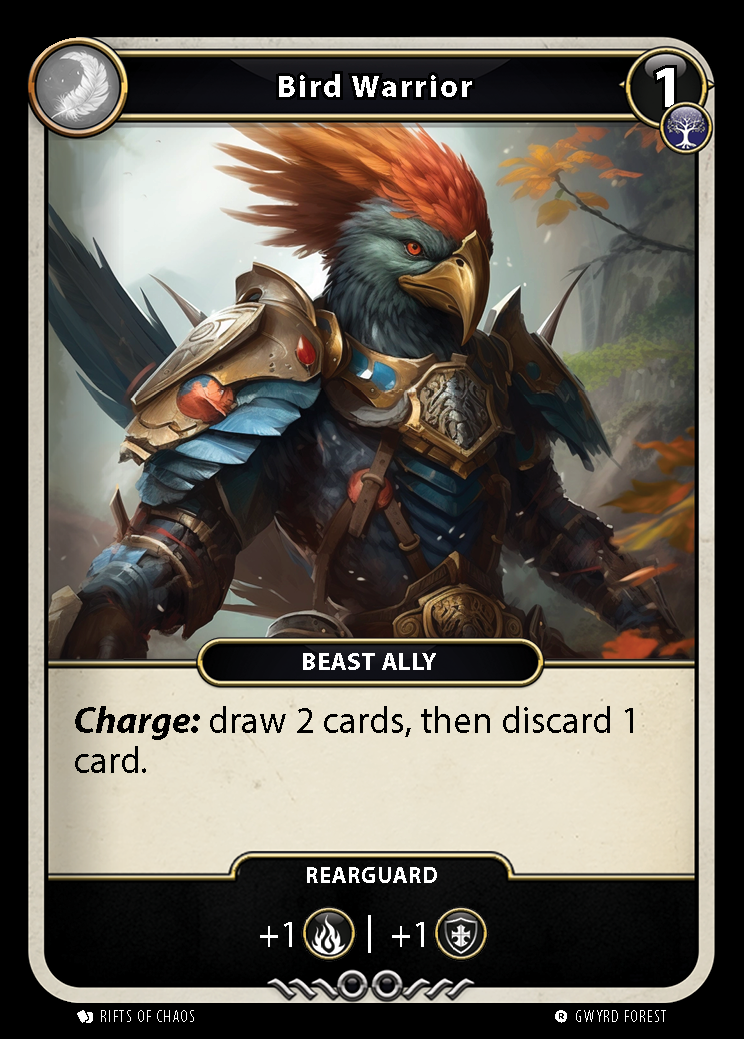 Bird Warrior card front