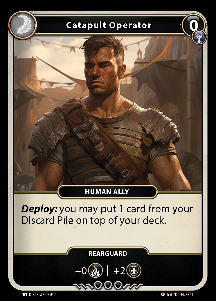 Catapult Operator card front