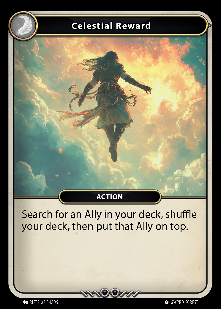 Celestial Reward card front