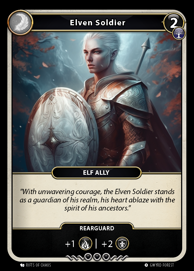 Elven Soldier card front