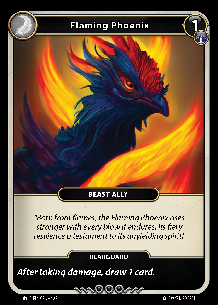 Flaming Phoenix card front