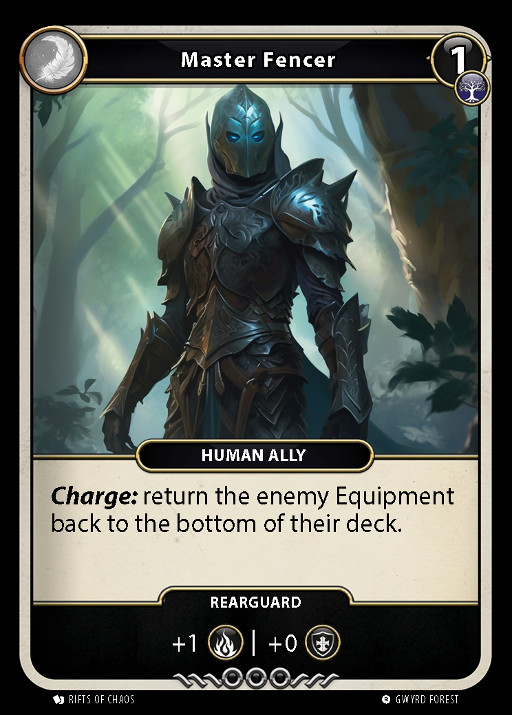 Master Fencer card front