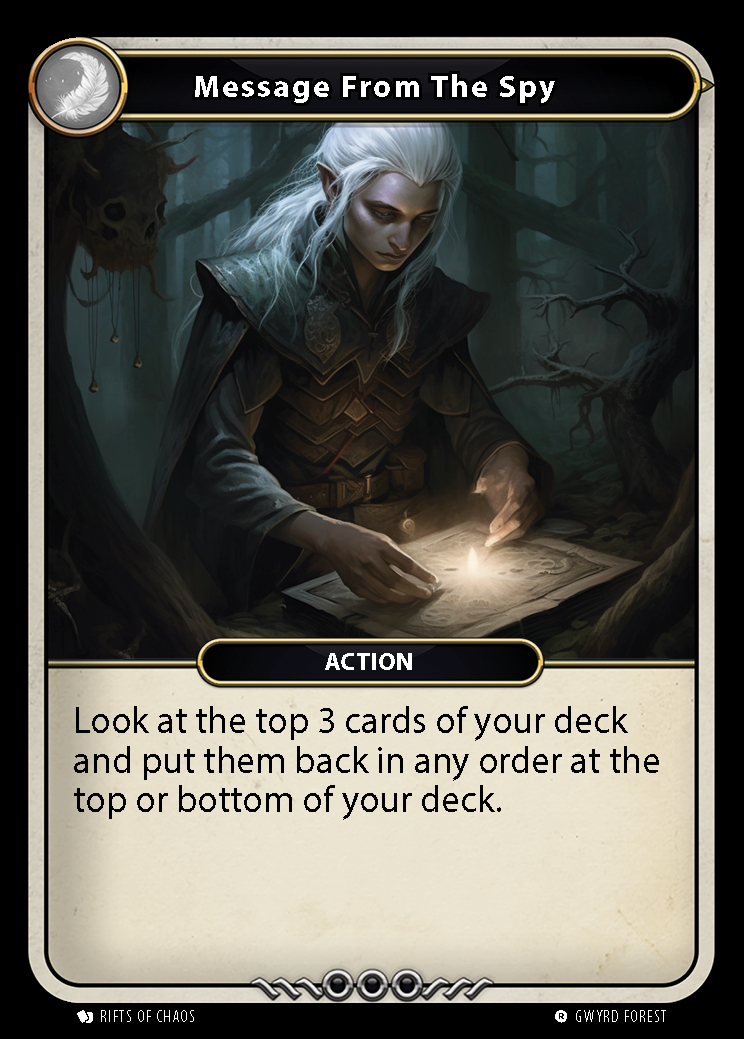 Message From The Spy card front