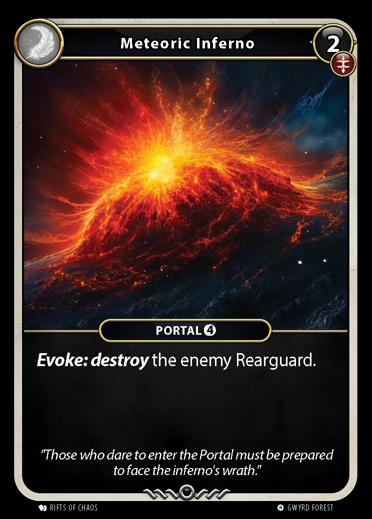 Meteoric Inferno card front