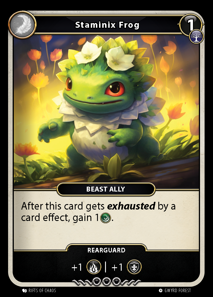 Staminix Frog card front