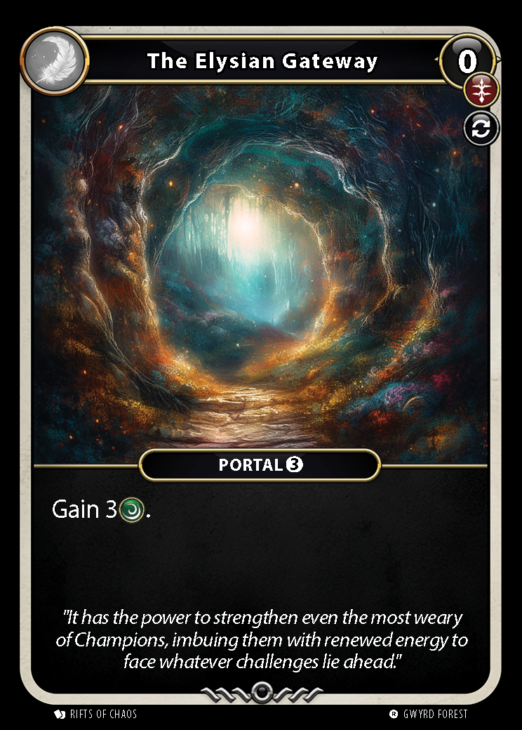The Elysian Gateway card front