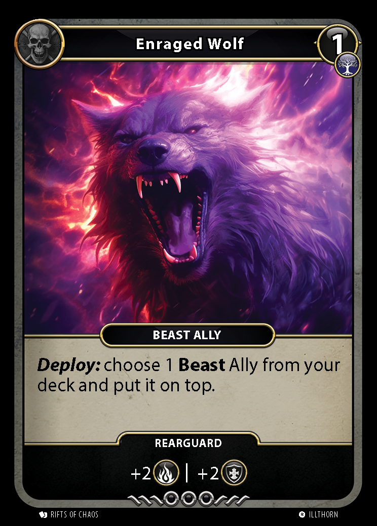 Enraged Wolf card front