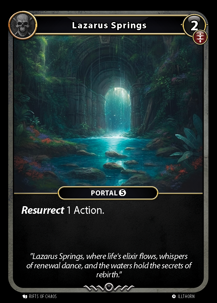 Lazarus Springs card front