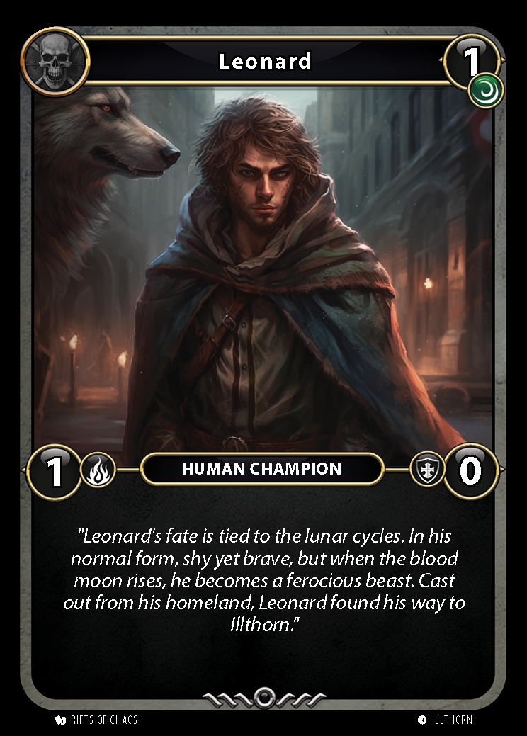 Leonard card front