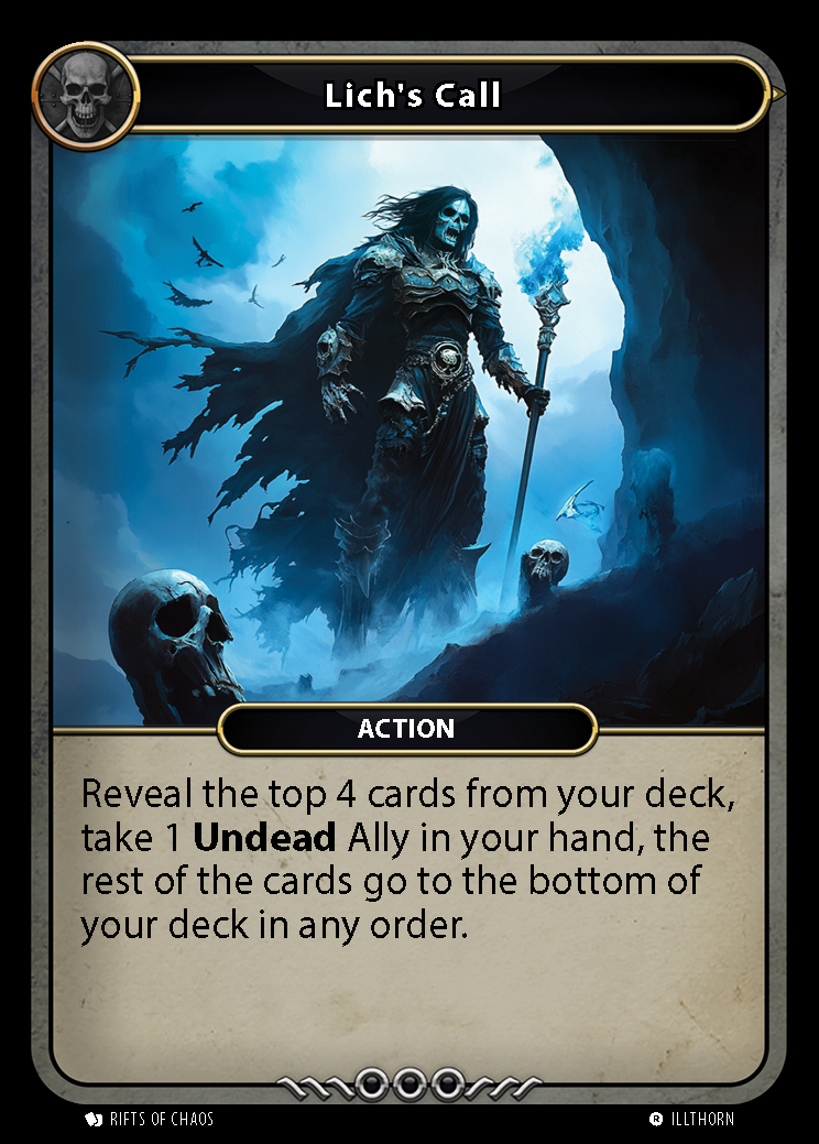 Lich's Call card front