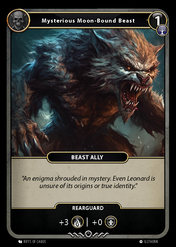 Mysterious Moon-Bound Beast card front
