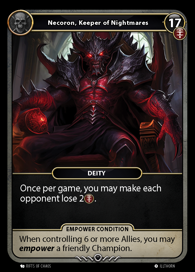 Necoron, Keeper of Nightmares card front