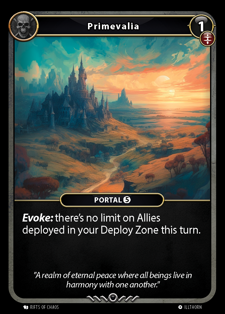 Primevalia card front