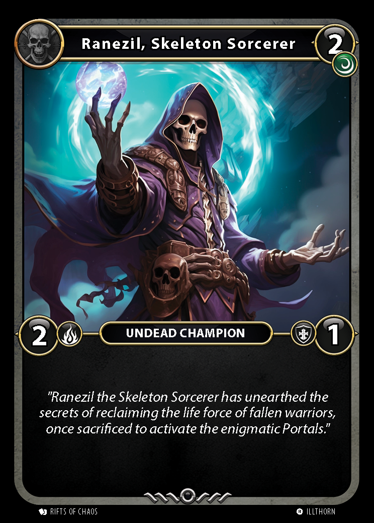 Ranezil, Skeleton Sorcerer card front