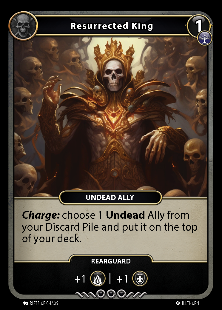 Resurrected King card front