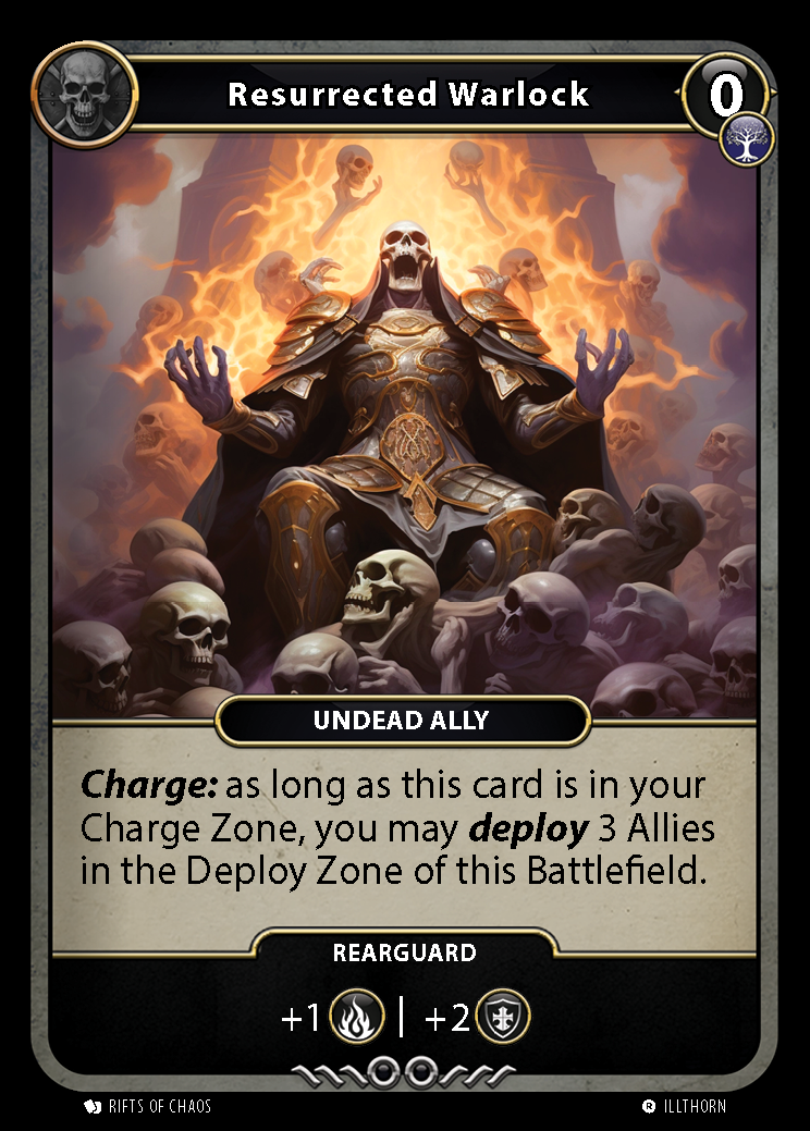 Resurrected Warlock card front