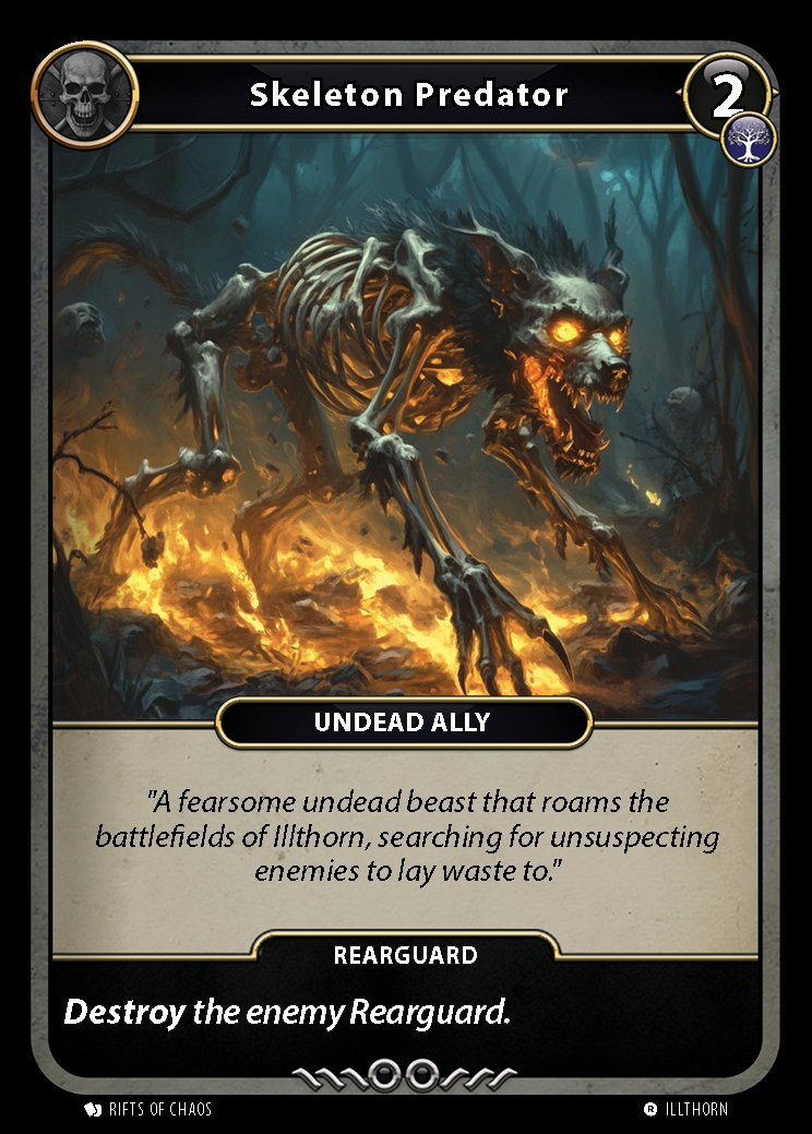 Skeleton Predator card front