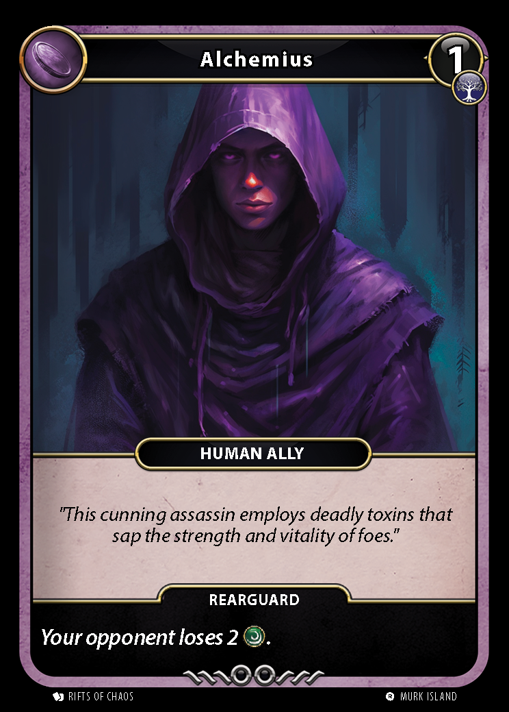 Alchemius card front