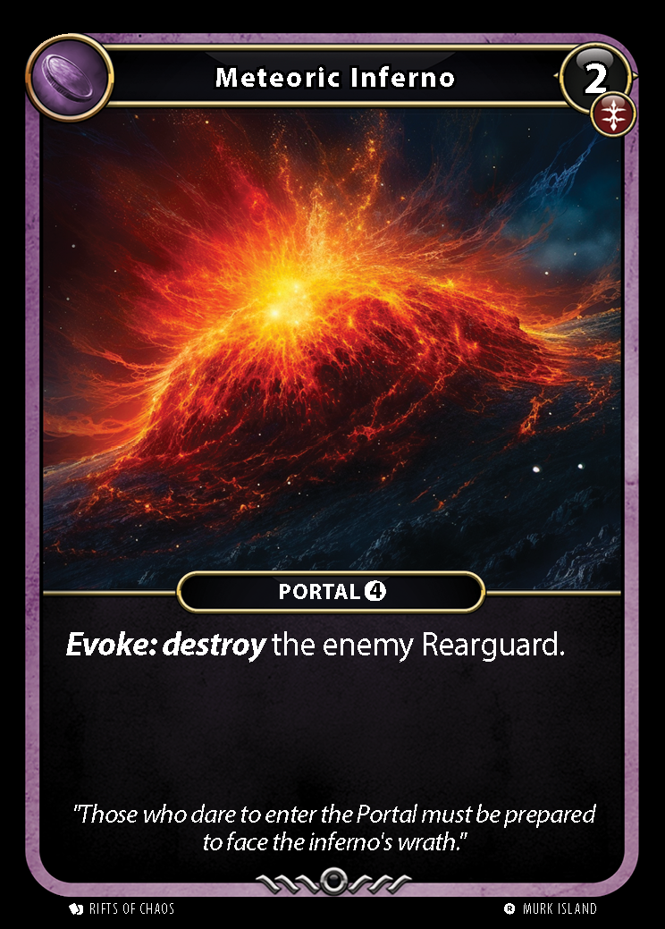 Meteoric Inferno card front