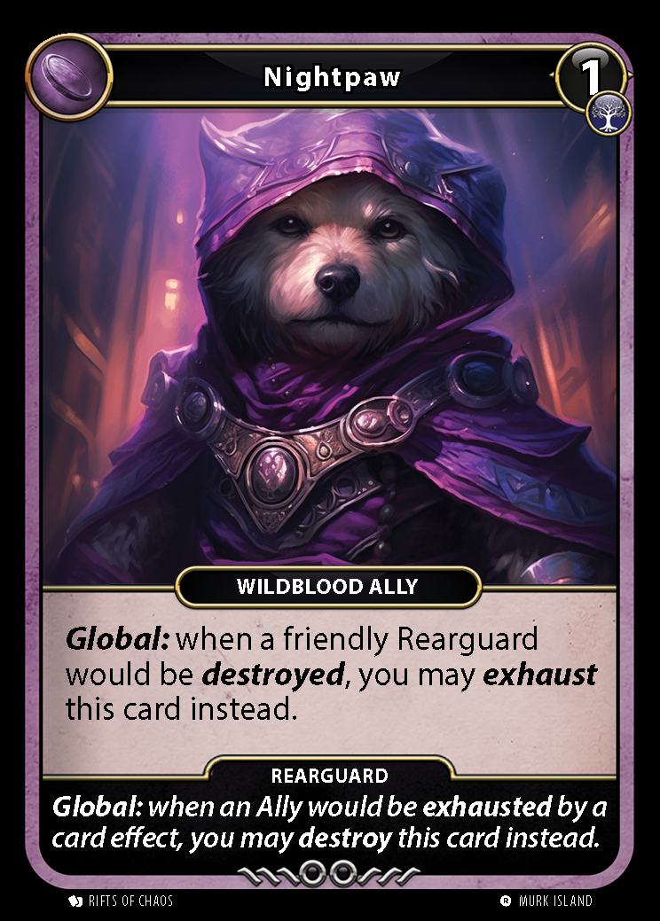 Nightpaw card front