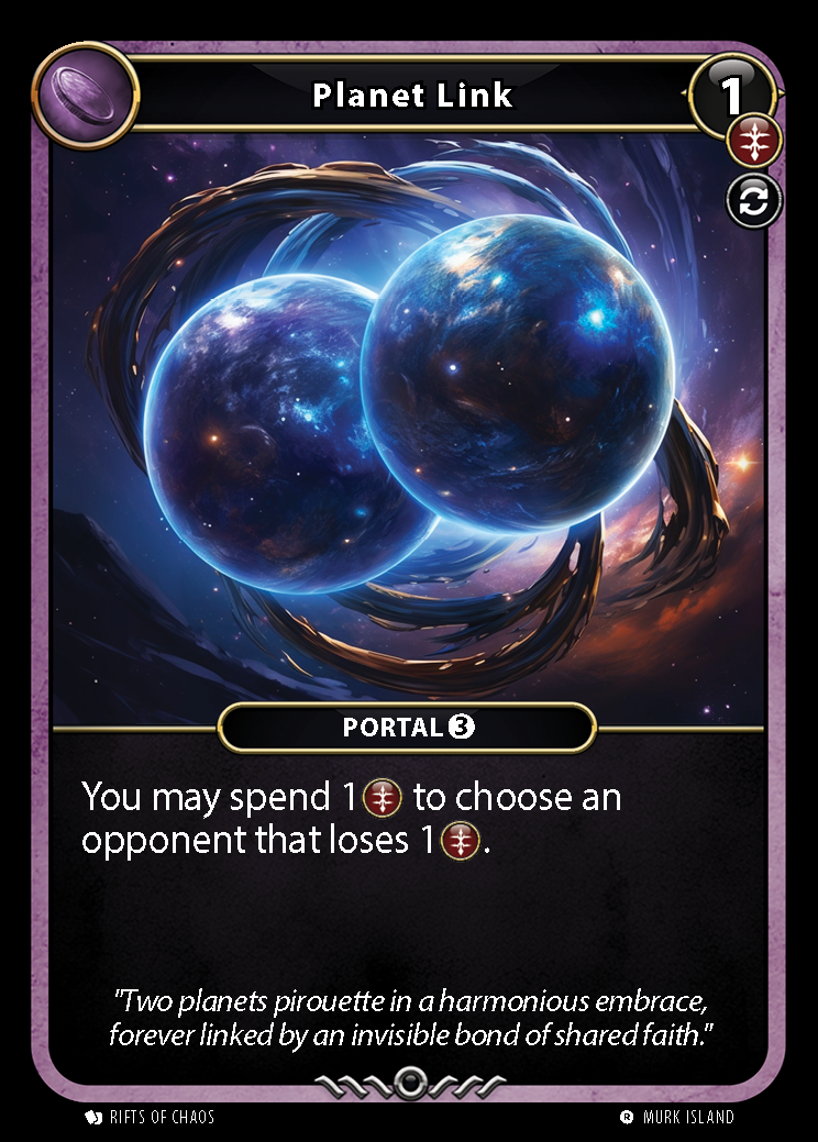 Planet Link card front