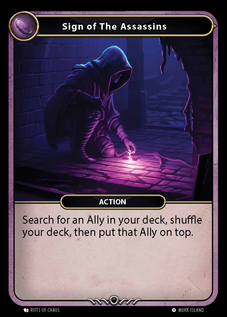 Sign of The Assassins card front