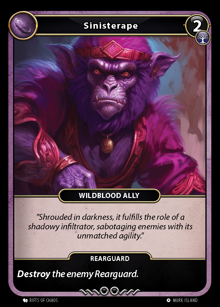 Sinisterape card front