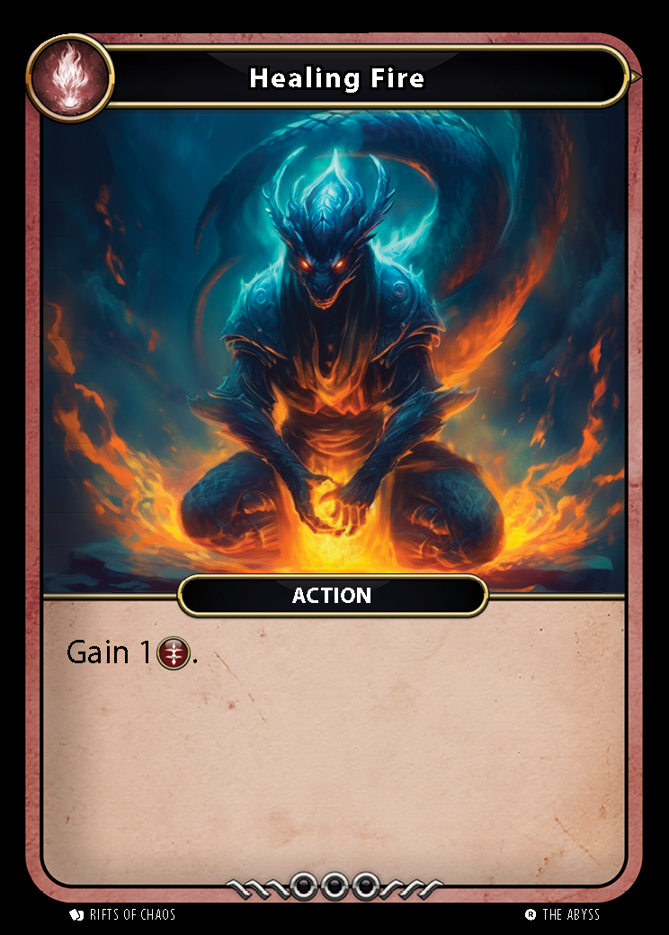 Healing Fire card front