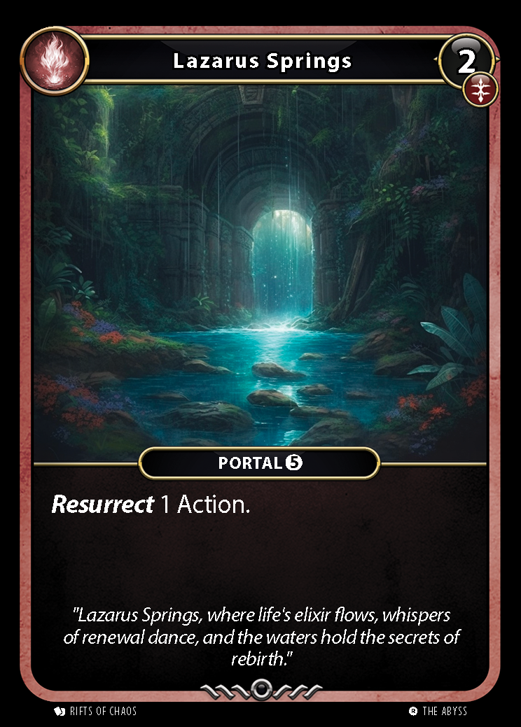 Lazarus Springs card front
