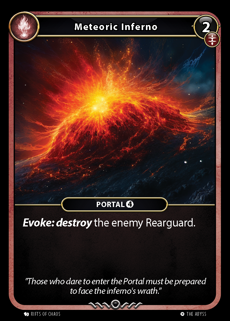 Meteoric Inferno card front