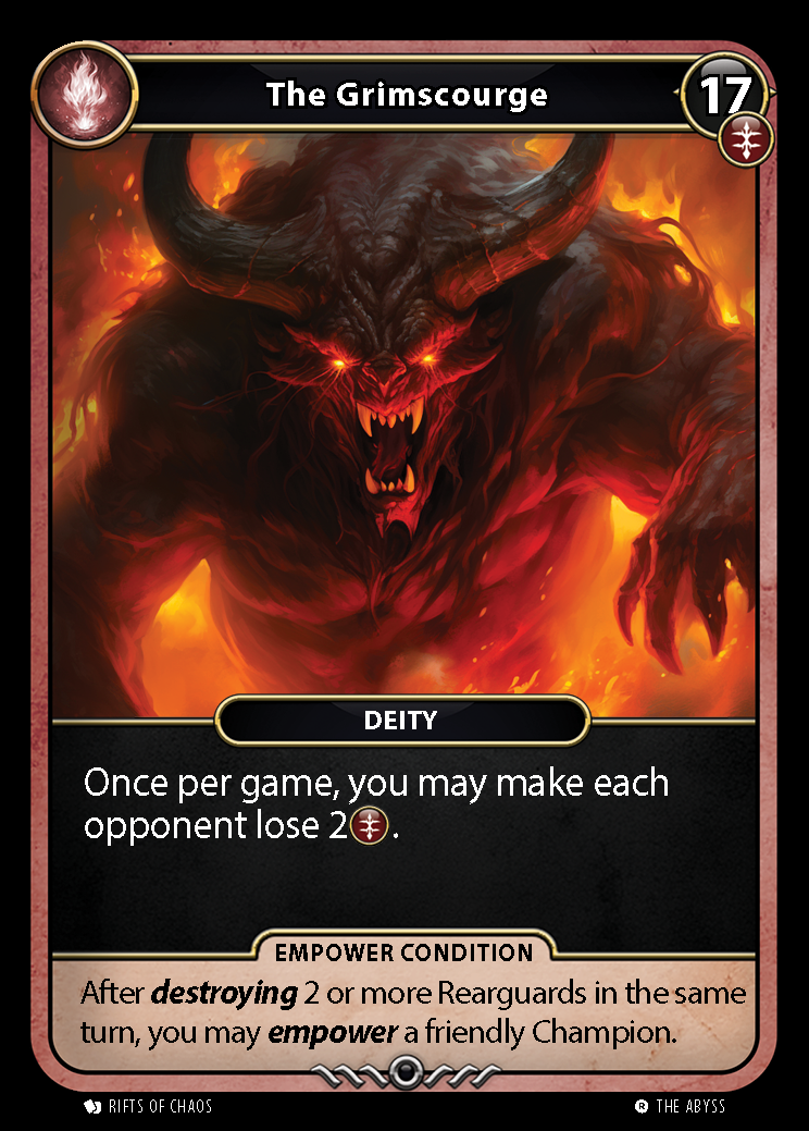 The Grimscourge card front