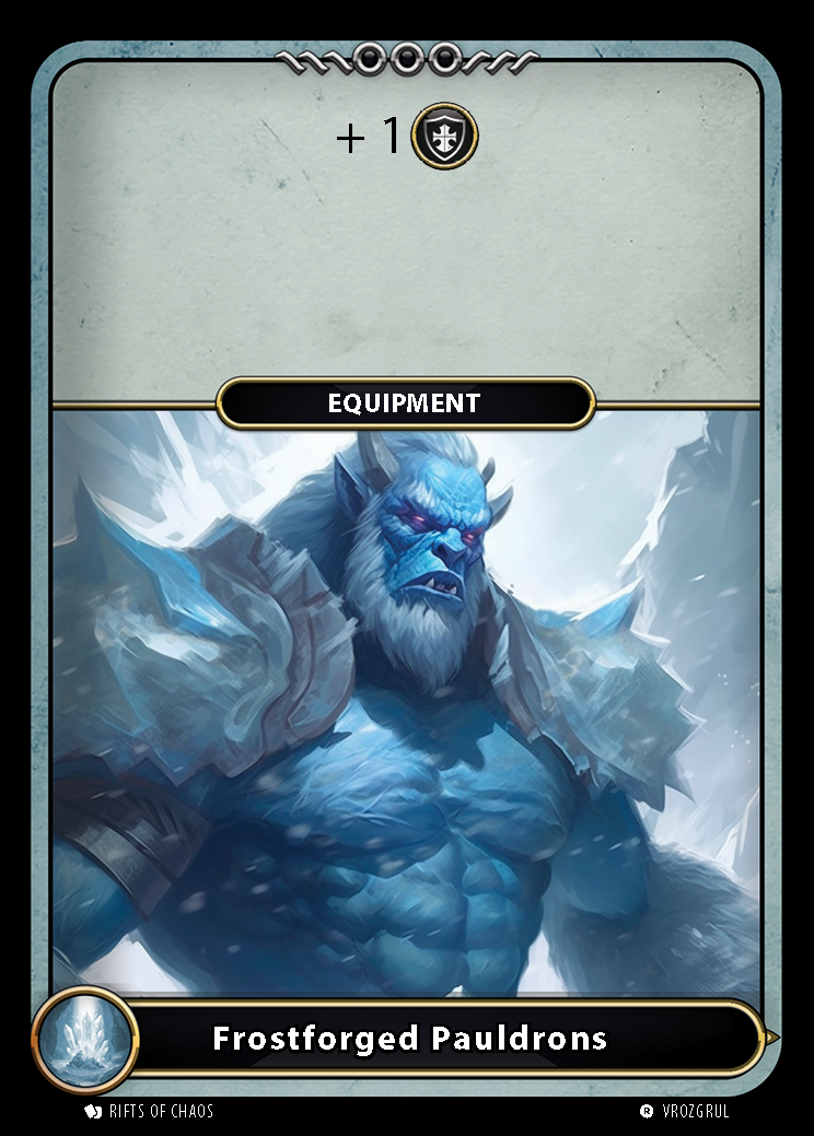 Frostforged Pauldrons card front