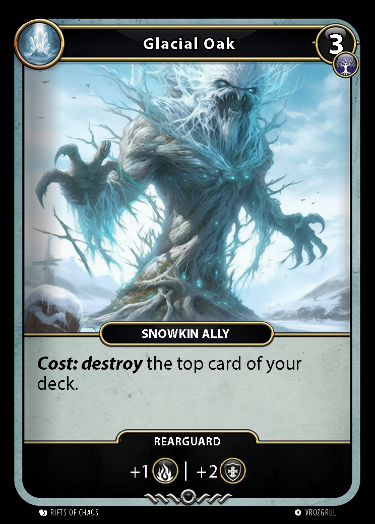 Glacial Oak card front