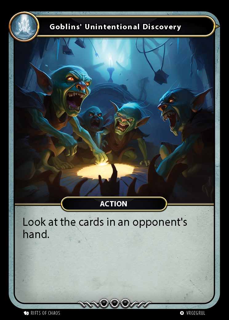 Goblins' Unintentional Discovery card front
