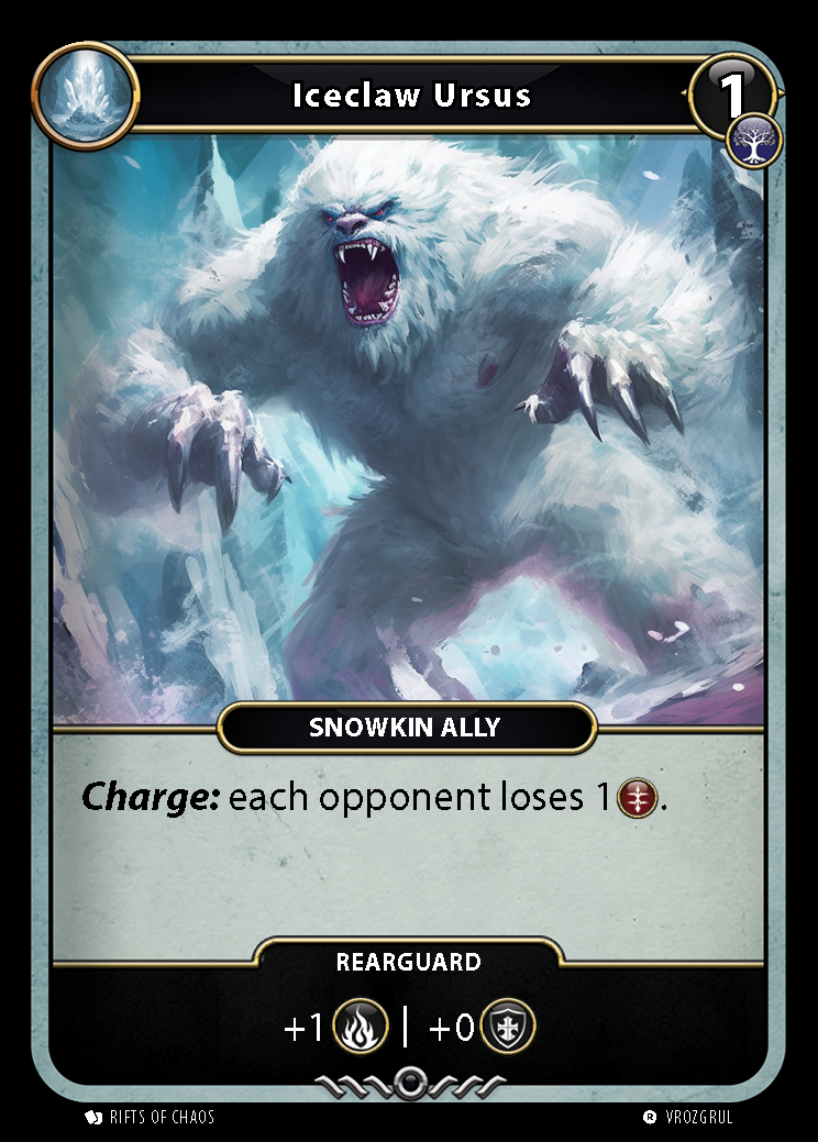 Iceclaw Ursus card front