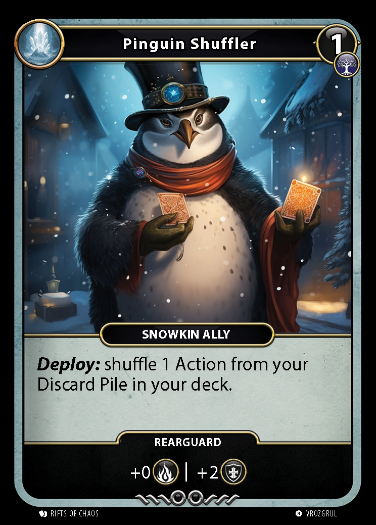 Pinguin Shuffler card front