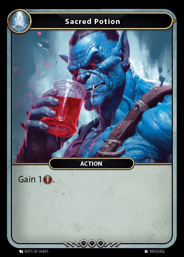 Sacred Potion card front
