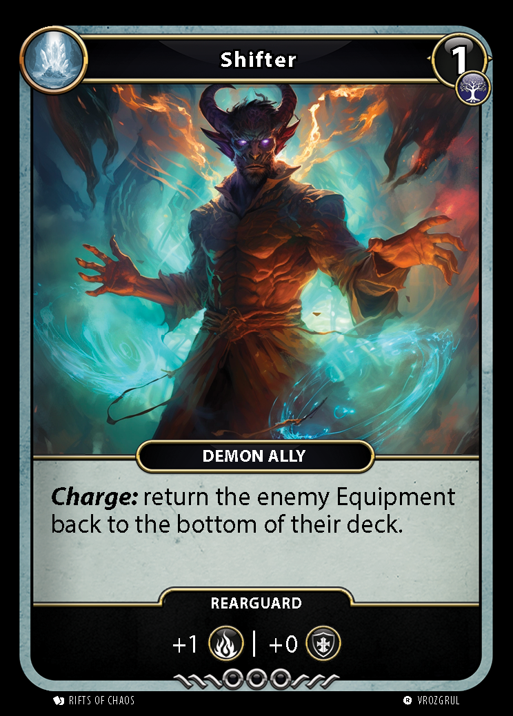Shifter card front