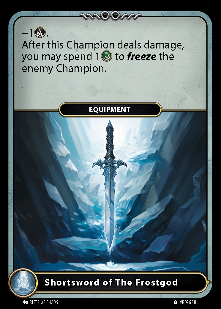 Shortsword of the Frostgod card front