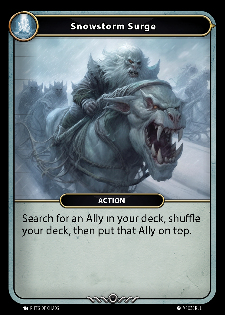 Snowstorm Surge card front